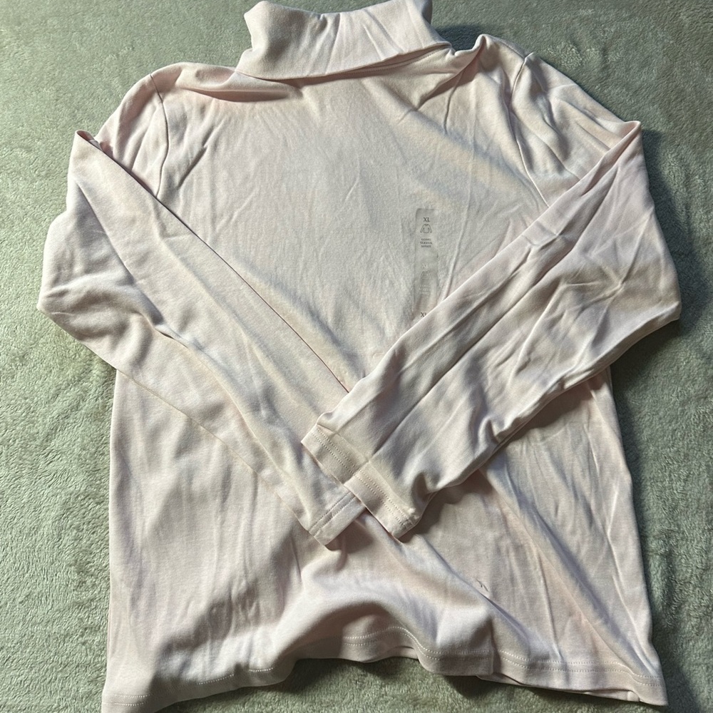 Charter Club Soft Pink Cotton Turtleneck